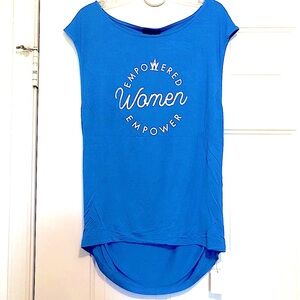 LaLa Anthony Women’s Graphic Active Sleeveless Top Blouse